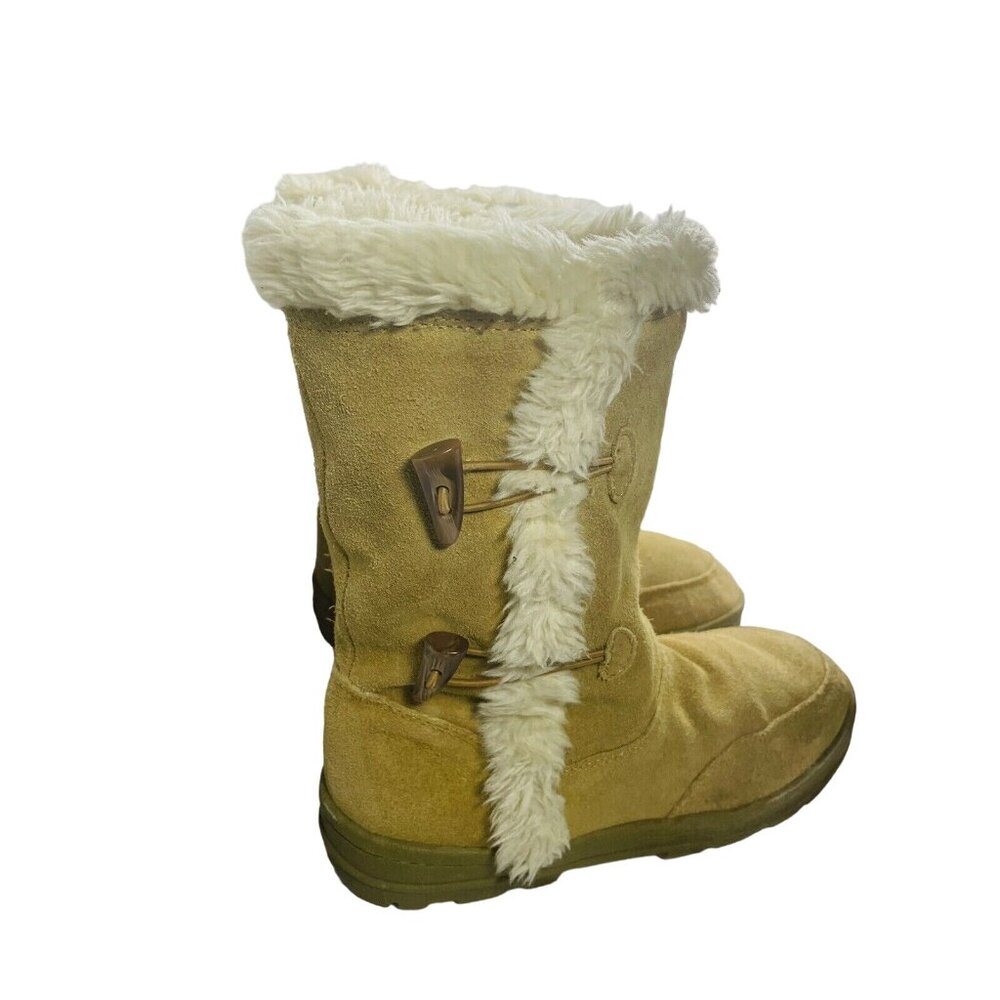 SONOMA Women's Mid Calf Boots Leather Suede Camel Tan Warm Aurora Sz 7.5 M - Picture 1 of 11